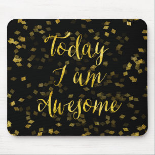 Goldene Phantastische Zitate Imitate für Confetti Mousepad