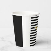 Goldene Pilotenflügel, schwarzweiße Streifen und G Pappbecher (Rechts)