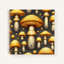 Goldene Pilze Notizblock