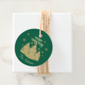 Goldene Pine Trees Gold Schneeflocken Geschenkanhänger (Beispiel)