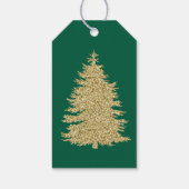 Goldene Pine Trees Gold Schneeflocken Geschenkanhänger (Rückseite)