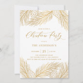 Goldene Pinecone Einladung (Vorderseite)