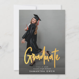 Goldene Pinsel Abschluss Foto Graduate Ankündigung