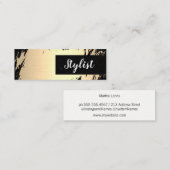 Goldene Pinsel / Stylist Mini Visitenkarte (Vorne/Hinten)