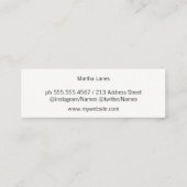 Goldene Pinsel / Stylist Mini Visitenkarte (Rückseite)