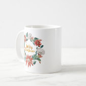 Goldene Pinsel Weihnachtsfeier Blume Kaffeetasse (Vorderseite Links)