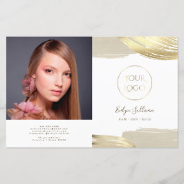 Goldene Pinselstriche Bifold Broschüre