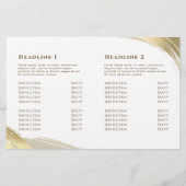 Goldene Pinselstriche Bifold Broschüre (Rückseite)