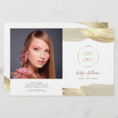 Goldene Pinselstriche Bifold Broschüre (Vorne/Hinten)