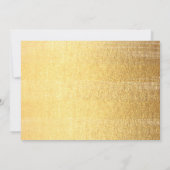 Goldene Pinselstriche elegante moderne schwarze Ty Einladung (Rückseite)