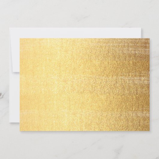 Goldene Pinselstriche elegante moderne schwarze Ty Einladung (Rückseite)