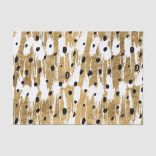 Goldene Pinselstriche Moderne Künstlerische Polka Seidenpapier