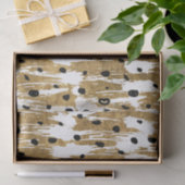 Goldene Pinselstriche Moderne Künstlerische Polka Seidenpapier (Geschenk)