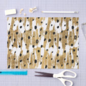 Goldene Pinselstriche Moderne Künstlerische Polka Seidenpapier (Handwerk)