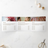 Goldene Pinselstriche Striche Trifold Broschüre (Innenseite)