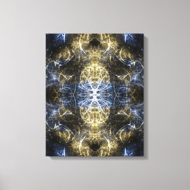 Goldene Plasma Heilige Geometrie Fraktal Kunst Leinwanddruck