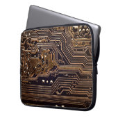 Goldene Platine. Elektronische Computerhardware Laptopschutzhülle (Vorderseite Links)