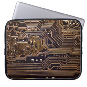 Goldene Platine. Elektronische Computerhardware Laptopschutzhülle (Vorderseite)