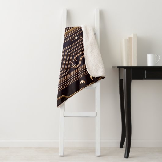 Goldene Platine. Elektronische Computerhardware Sherpadecke (Beispiel)