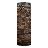 Goldene Platine. Elektronische Computerhardware Thermosbecher (Rückseite)