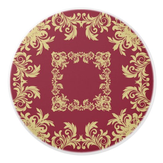 Goldene Plätze Wein Keramikknauf (Vorderseite)