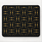 Goldene Polka-Punkte auf schwarz Mousepad (Vorne)