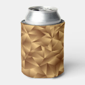 Goldene Polygone, 3D-Effekt, Vintag. Dosenkühler (Kanne Vorderseite)