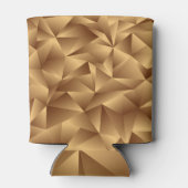 Goldene Polygone, 3D-Effekt, Vintag. Dosenkühler (Rückseite)