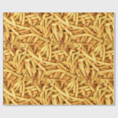 goldene Pommes frites Geschenkpapier (Flach)