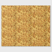 goldene Pommes frites Geschenkpapier (Flach)