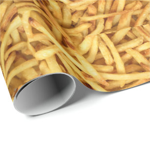goldene Pommes frites Geschenkpapier