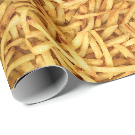 goldene Pommes frites Geschenkpapier (Rolleneckpunkt)