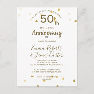 Goldene Postkarte zum 50. Jubiläum