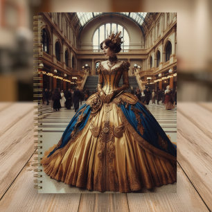 Goldene Prinzessin Steampunk viktorianisch industr Notizblock