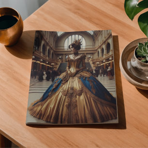 Goldene Prinzessin Steampunk viktorianische Decoup Seidenpapier