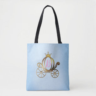 Goldene Prinzessinnen-Kutsche Blaue Geschichte Buc Tasche