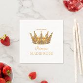 Goldene Prinzessinnenkrone Märchen Geburtstag Serviette (Beispiel)