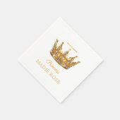 Goldene Prinzessinnenkrone Märchen Geburtstag Serviette (Ecke)