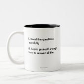 Goldene Prüfungen der Rechnungslegung Zweifarbige Tasse (Links)