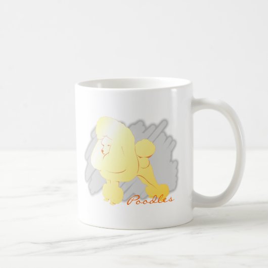 Goldene Pudel-Tasse Kaffeetasse (Rechts)