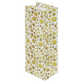 Goldene Punkt-Wein-Geschenk-Tasche Geschenktüte Für Weinflaschen (Rückseite Schrägansicht)