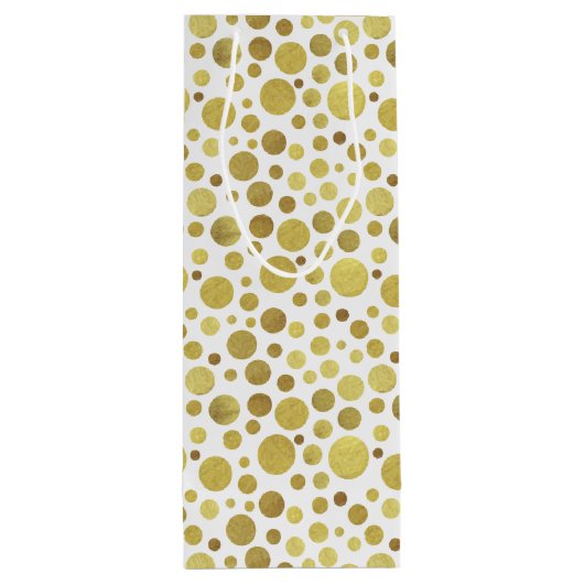 Goldene Punkt-Wein-Geschenk-Tasche Geschenktüte Für Weinflaschen (Rückseite)