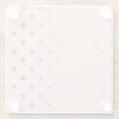 Goldene Punkte auf rosa Untergrund Glasuntersetzer (Rückseite)