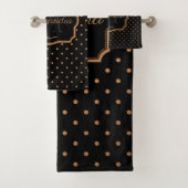 Goldene Punkte Badhandtuch Set (Insitu)