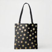 Goldene Punkte Chic Design Tasche (Vorderseite)