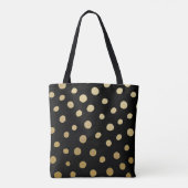 Goldene Punkte Chic Design Tasche (Rückseite)