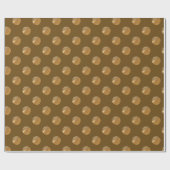 Goldene Punkte der Polkas Geschenkpapier (Flach)