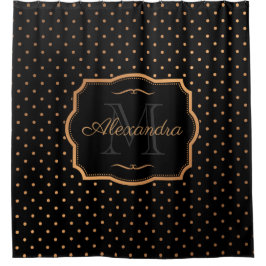 Goldene Punkte Duschvorhang