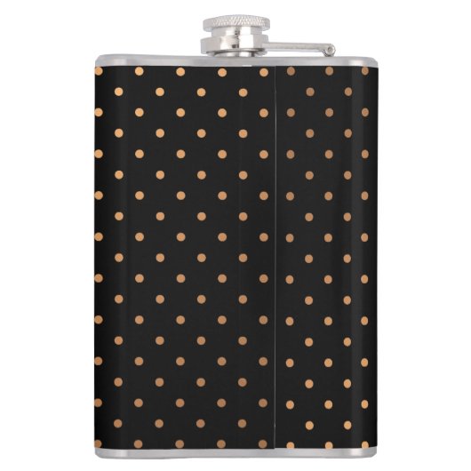 Goldene Punkte Flachmann (Rückseite)