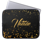 Goldene Punkte Laptopschutzhülle (Vorderseite)